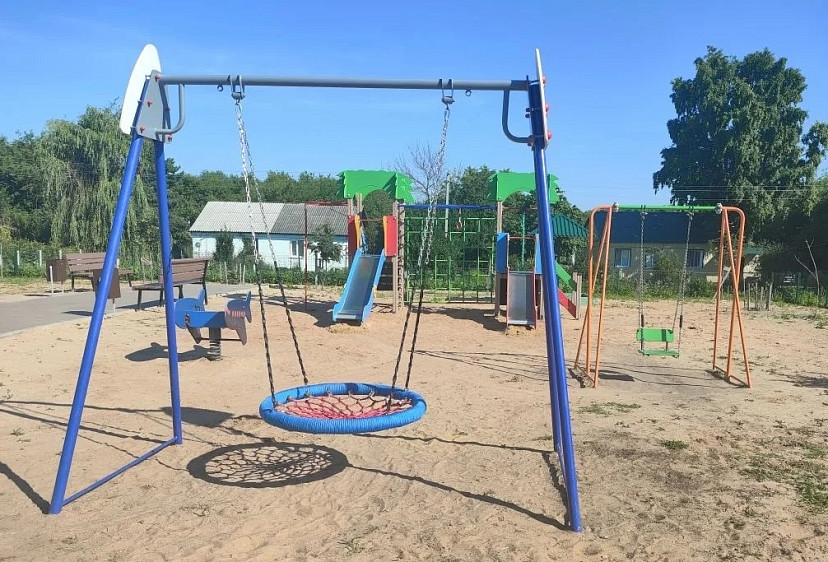 В саратовских селах установили качели-гнезда 