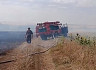 В Саратовской области тушили пожар на полях 