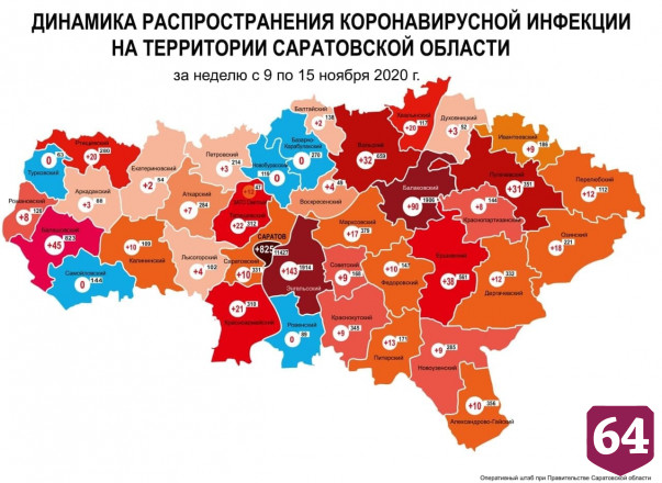 В Саратовской области за неделю коронавирусом заболели полторы тысячи человек