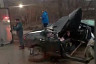 В Саратове автомобиль разорвало при ударе о столб