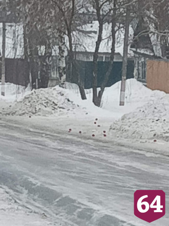Саратовских автомобилистов напугали красные шарики на дороге