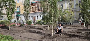 В городском парке Саратова проходит масштабная высадка деревьев