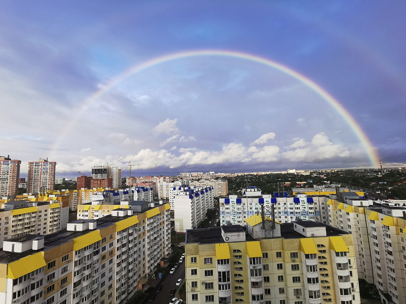 Саратовцы делились в сети снимками двойной радуги