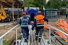В Саратове спасатели тренировались убирать нефтяные пятна на Волге