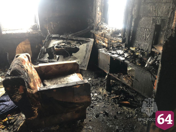 Мужчина сгорел на пожаре под Саратовом