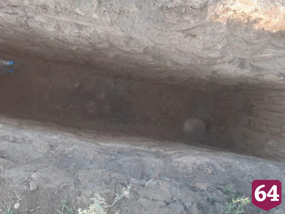 В вырытой траншее нашли человеческие череп и кости 