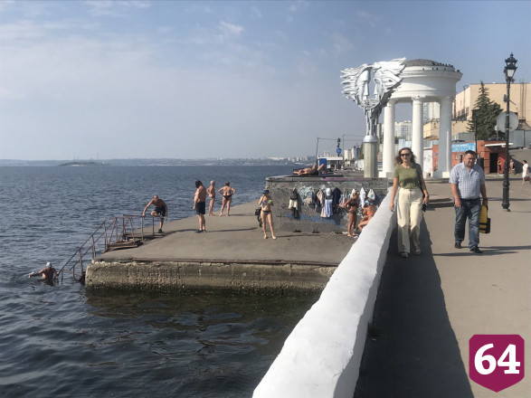 В Саратове шведская амфибия чистит Волгу от водорослей 