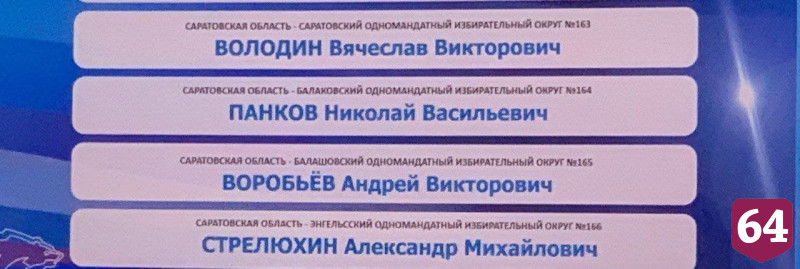 Саратовский список в Госдуму от «Единой России» возглавит Вячеслав Володин