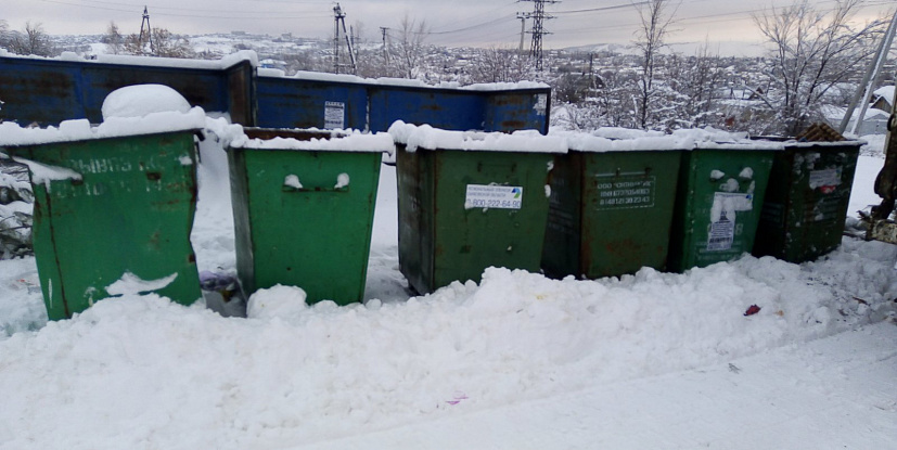 Мусоровозы не смогли подъехать к 100 площадкам из-за снегопада