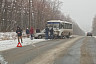 Легковой автомобиль расплющило в ДТП с пассажирским автобусом