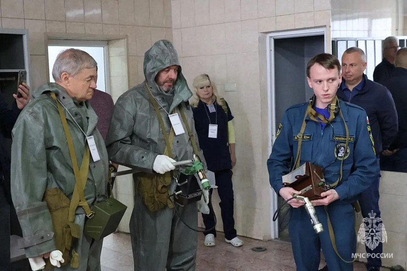 В Саратовской области отрабатывают защиту населения на учениях по гражданской обороне