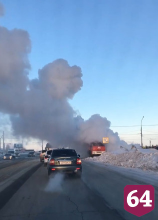 Рядом с городским парком сгорел автомобиль