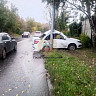 В Саратове молодой водитель разбил «Гранту» о столб