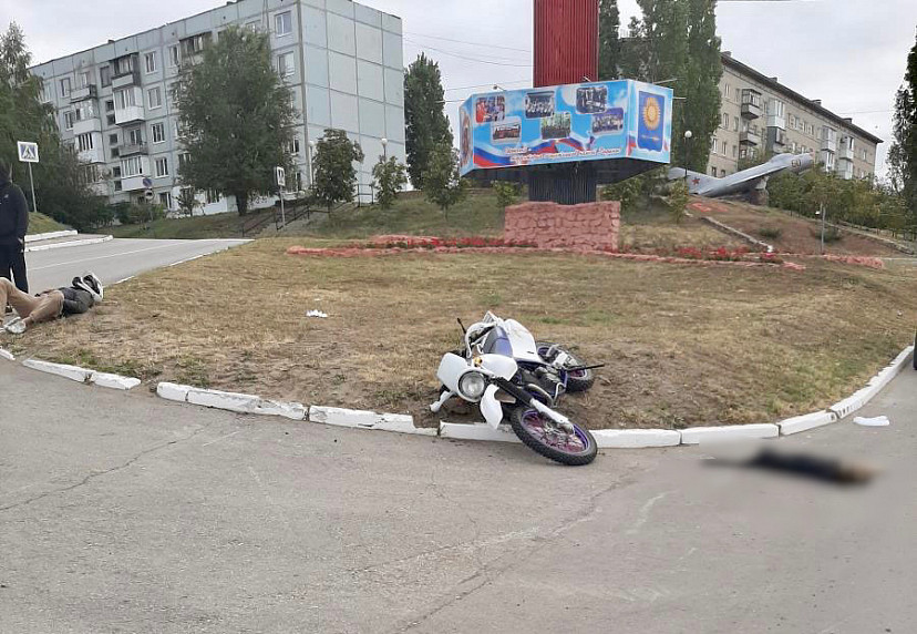 Под Саратовом мотоциклист сбил собаку и попал в больницу