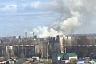 Летный городок заволокло дымом из-за возгорания камыша