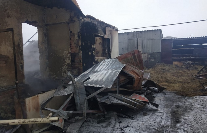 На пожаре в доме сгорел мужчина 