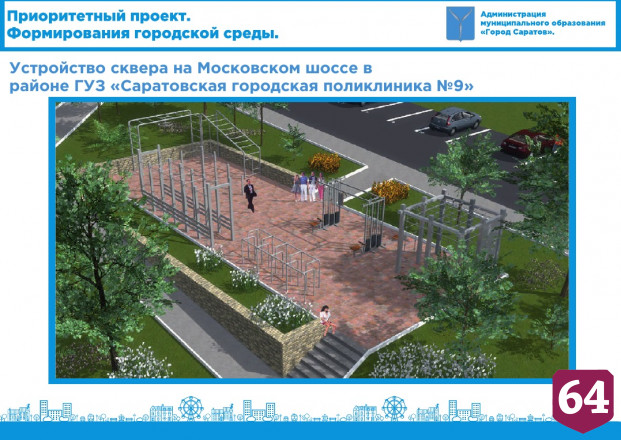 В Саратове рядом с домом для переселенцев благоустроят сквер