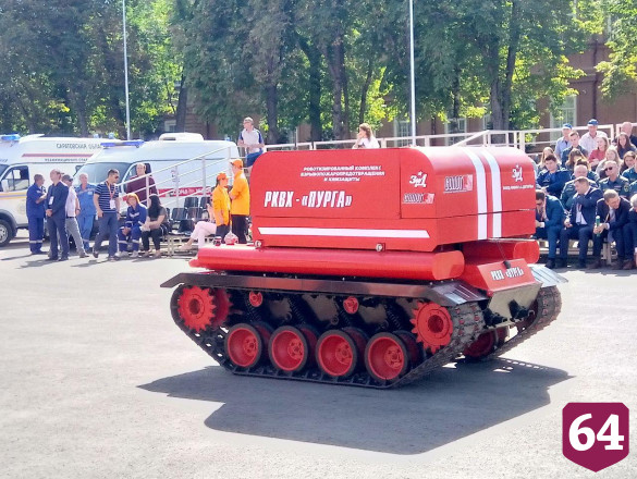В центре Саратова роботы тушили пожар 