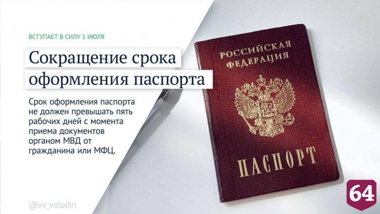 В России сократится срок оформления паспорта