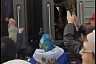 Мобилизованные спели с поезда «Катюшу» с жителями Саратовской области