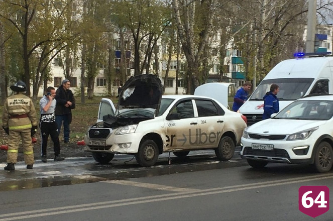 На Вокзальной сгорело такси 
