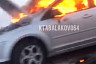 На саратовской трассе огонь уничтожил иномарку