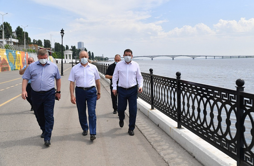 Губернатор потребовал отремонтировать размытую часть саратовской набережной