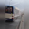 На мосту через Волгу задымился автобус с пассажирами