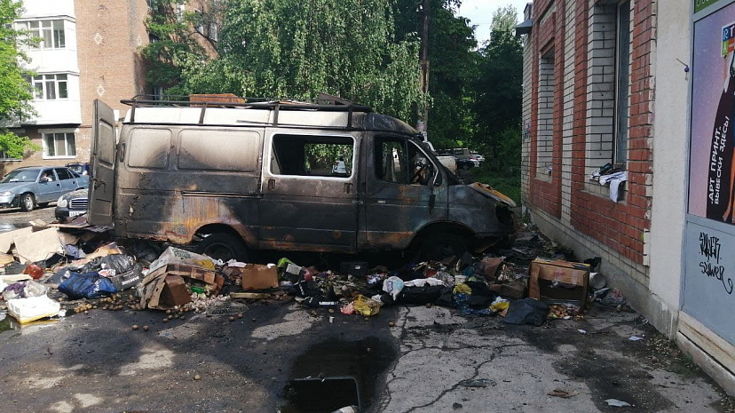 На Волоха сгорели «Газель» и легковушка