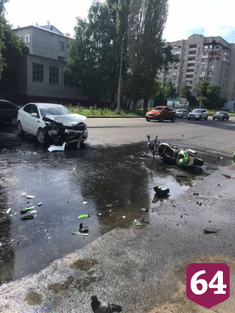 В аварии на Крымской пострадал мотоциклист
