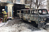 В гараже диспансера под Саратовом сгорел УАЗ