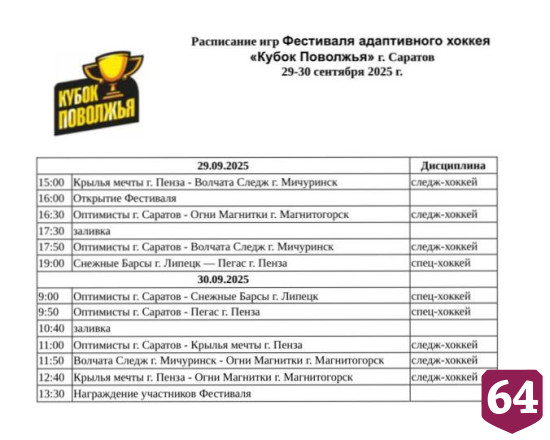 В Саратове состоится фестиваль адаптивного хоккея