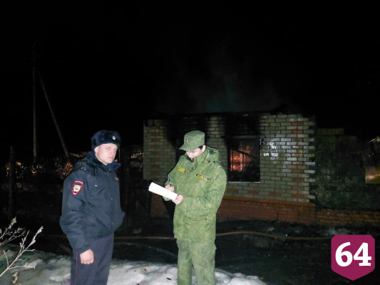 Пожар под Саратовом унес жизнь пенсионерки