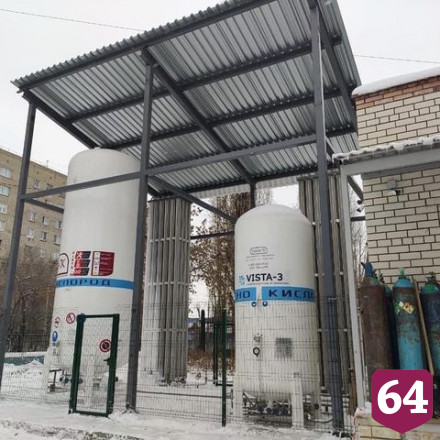 В саратовском ковидном госпитале построили кислородную станцию на 200 коек