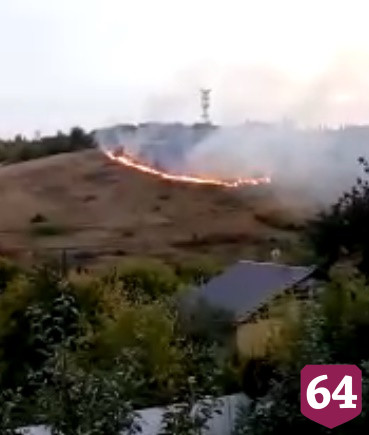 Рядом с парком Победы произошел природный пожар