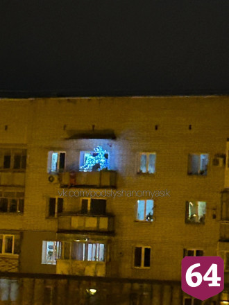 Саратовцев растрогал новогодний олень на балконе дома