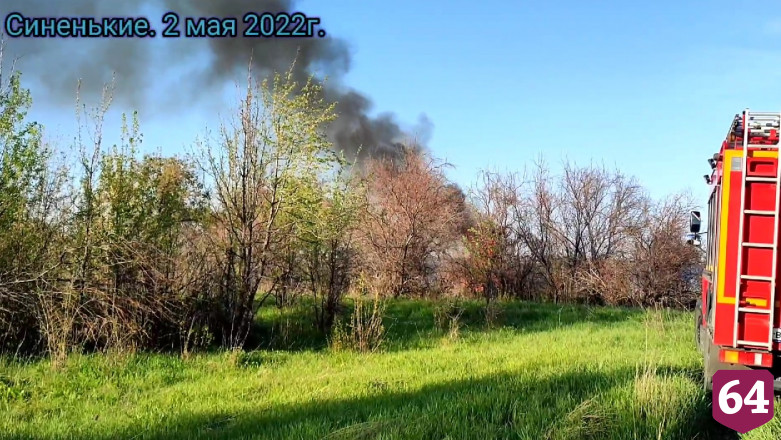 Саратовские пожарные тушили на Волге камыши