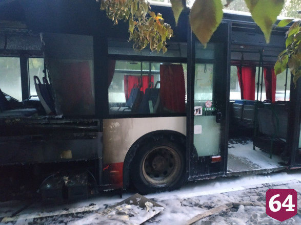 В Саратове полыхал автобус № 11