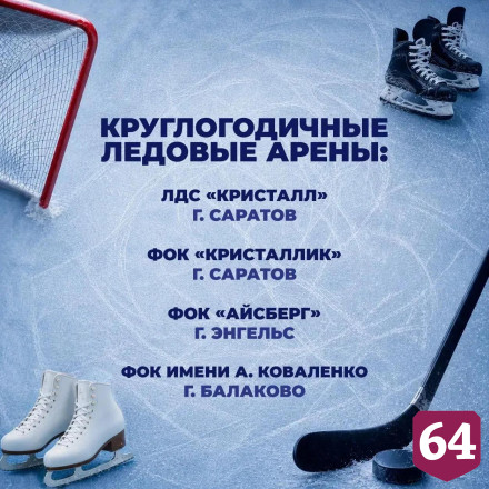Две ледовые арены Саратовской области перешли на круглогодичную работу