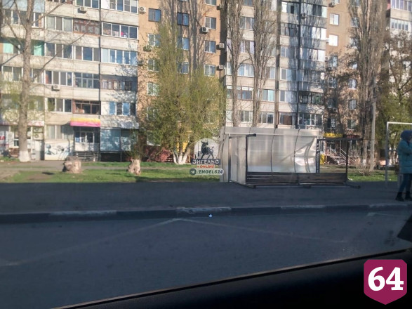 В Энгельсе ветер снес две остановки