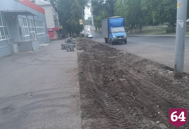 В Саратове незаконно спилили деревья ради парковки 