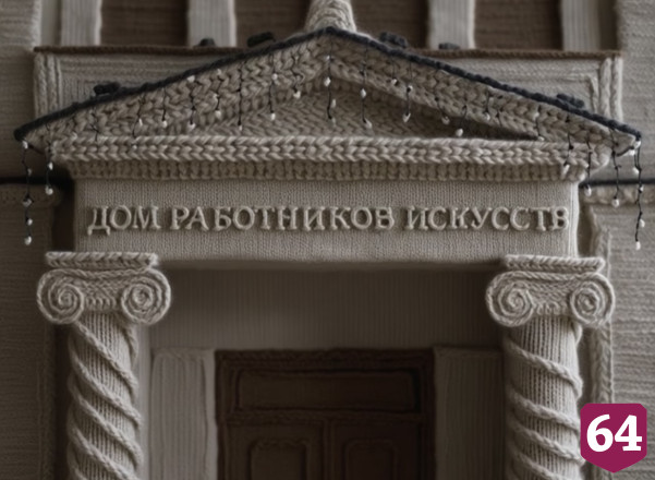 Нейросеть сделала вязаными театры Саратова 