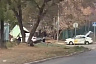 В Саратове кроссовер снес забор и гараж после ДТП с такси