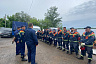 В Саратове спасатели тренировались убирать нефтяные пятна на Волге