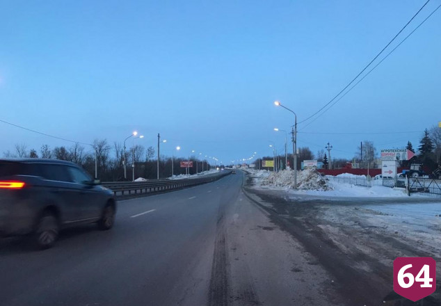 На подъезде к аэропорту «Гагарин» установили освещение 
