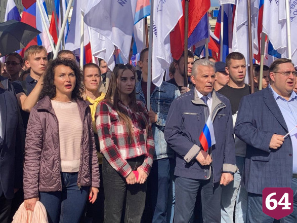 Саратовцы на митинге поддержали референдумы по Донбассу