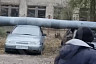 В Саратове трубой теплотрассы придавило 9 автомобилей