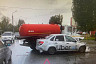 Таксист протаранил автоцистерну и попал в больницу