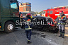 В ДТП с 2 фурами на выезде из Саратова пострадала автоледи