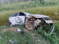 В Саратовской области женщина опрокинула «Киа» в кювет